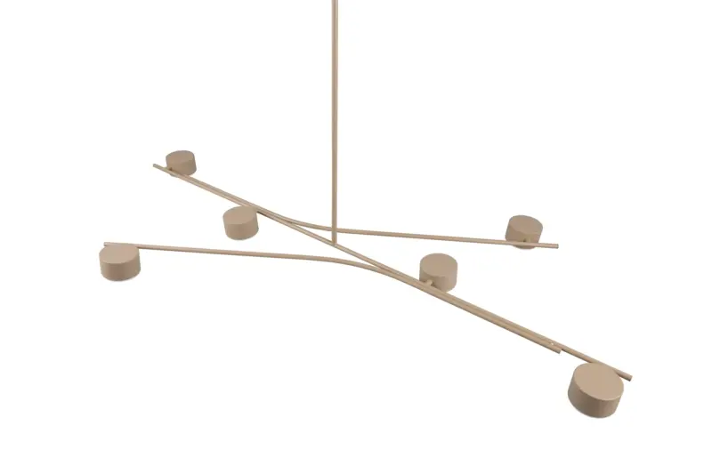 Κρεμαστό Φωτιστικό Coda Trio Lighting Μπεζ με Ρυθμιζόμενους Βραχίωνες Σποτ 6xGX53 – 369000643