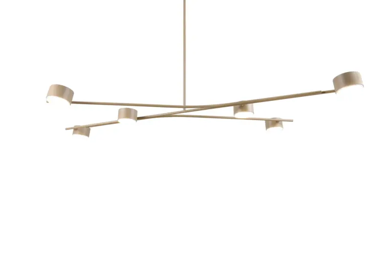 Κρεμαστό Φωτιστικό Coda Trio Lighting Μπεζ με Ρυθμιζόμενους Βραχίωνες Σποτ 6xGX53 – 369000643