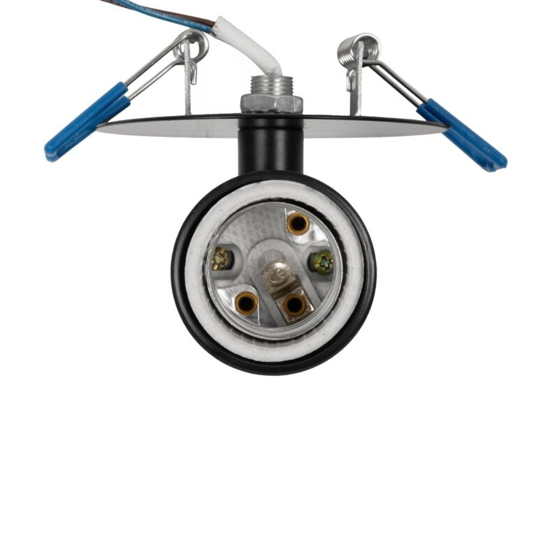 GLOBOSTAR® SARA 999-0058 Χωνευτό Φωτιστικό Οροφής με Ντουί 1 x E27 AC 220-240V IP20 – Μαύρο – Μ8 x Π8 x Υ11cm / Q5.5cm