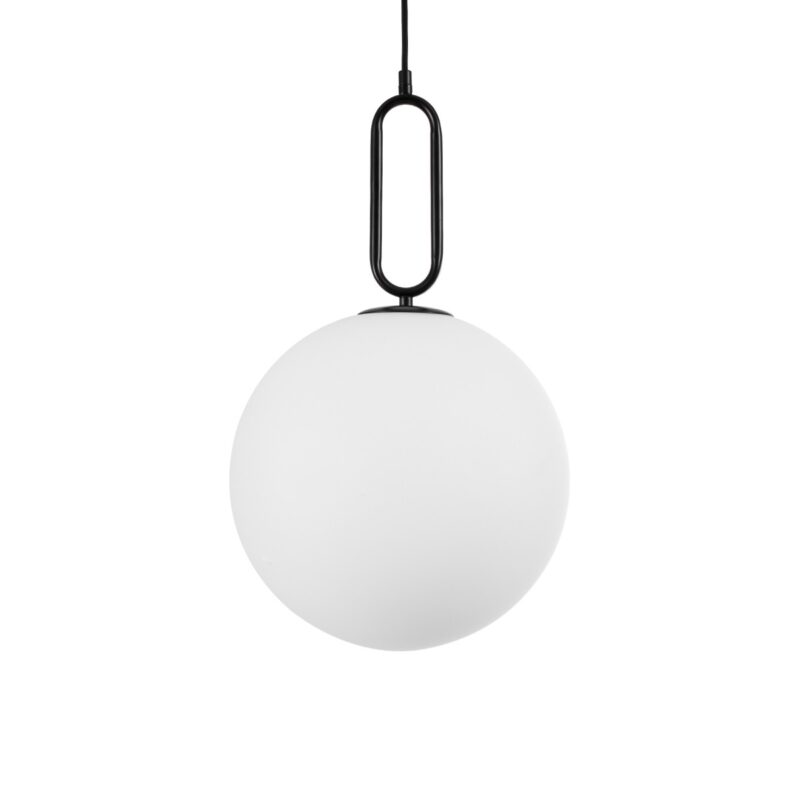 kelvo® BELLISSIMO KLV-101-0374 Κρεμαστό Φωτιστικό Οροφής για Λάμπα με Ντουί E27 AC 220-240V IP20 – Μαύρο Ματ & Λευκό – Μ30 x Π30 x Υ52cm