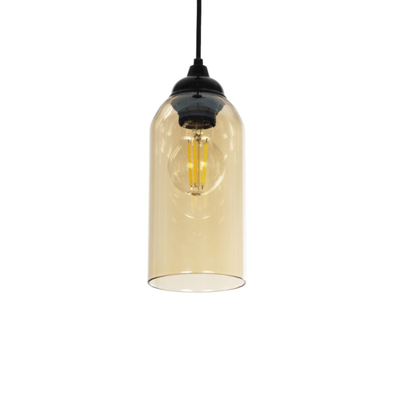 GLOBOSTAR® TUBE 206-0031 Μοντέρνο Κρεμαστό Φωτιστικό Οροφής με Ντουί 1 x E27 AC 220-240V IP20 – Mελί – Μ10 x Π10 x Υ24cm