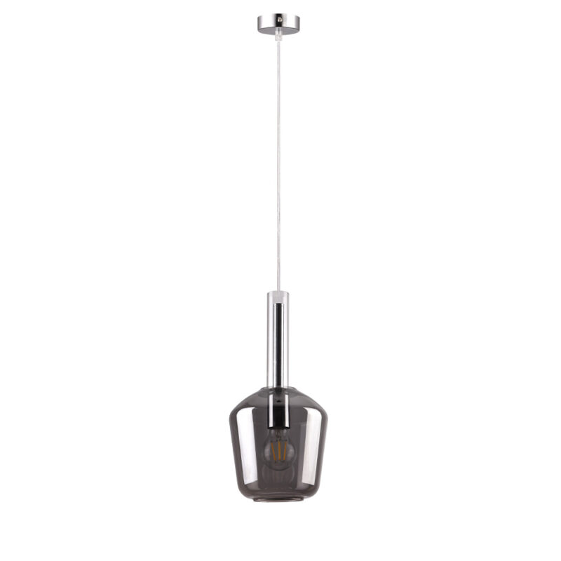 Inlight Κρεμαστό φωτιστικό από φιμέ γυαλί 1XE27 D:18x36cm (4079)