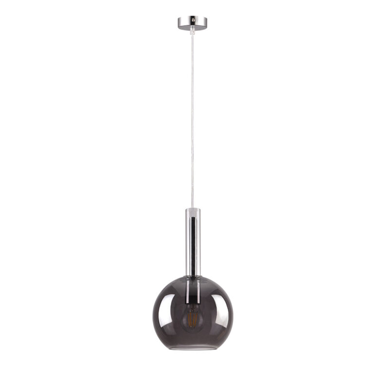 Inlight Κρεμαστό φωτιστικό από φιμέ γυαλί 1XE27 D:20x36cm (4080)