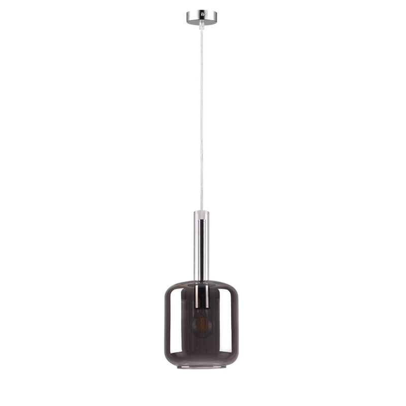 Inlight Κρεμαστό φωτιστικό από φιμέ γυαλί 1XE27 D:18x36cm (4081)