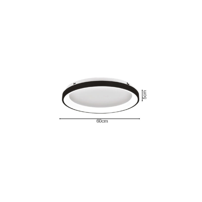 Inlight Πλαφονιέρα οροφής LED 28W 3CCT από λευκό μέταλλο και ακρυλικό D:60x5cm (42044-B-White)