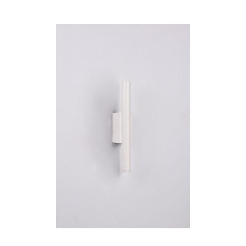 Inlight Επιτοίχιο φωτιστικό LED 2*5W 3000K σε λευκή απόχρωση απο αλουμίνιο D:30x6cm (43061-White)