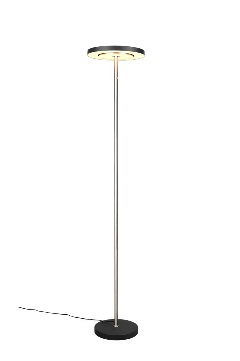 Trio Lighting – 434410107 GUANO Φωτιστικό Δαπέδου LED 19W 2100lm Dimmable CCT Μαύρο & Νίκελ Ματ