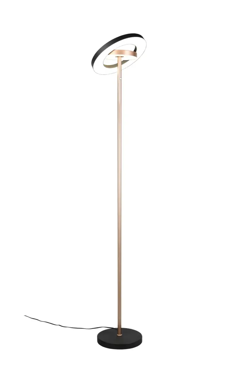 Trio Lighting – 434410165 GUANO Φωτιστικό Δαπέδου LED 19W 2100lm Dimmable CCT Μαύρο & Καφέ