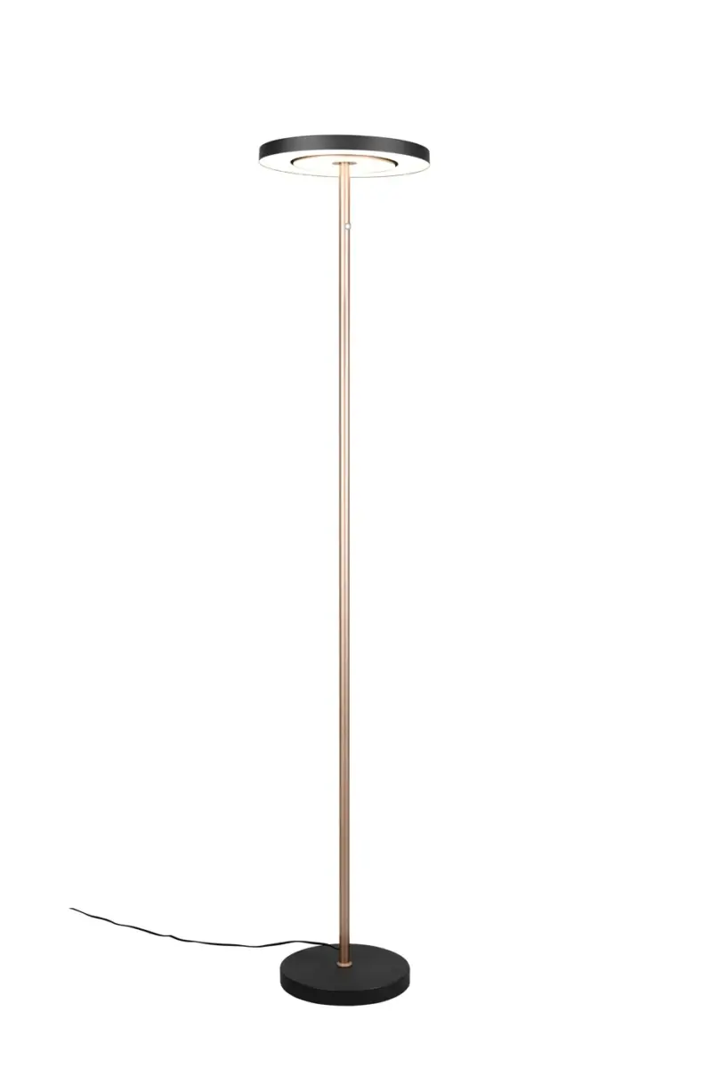 Trio Lighting – 434410165 GUANO Φωτιστικό Δαπέδου LED 19W 2100lm Dimmable CCT Μαύρο & Καφέ
