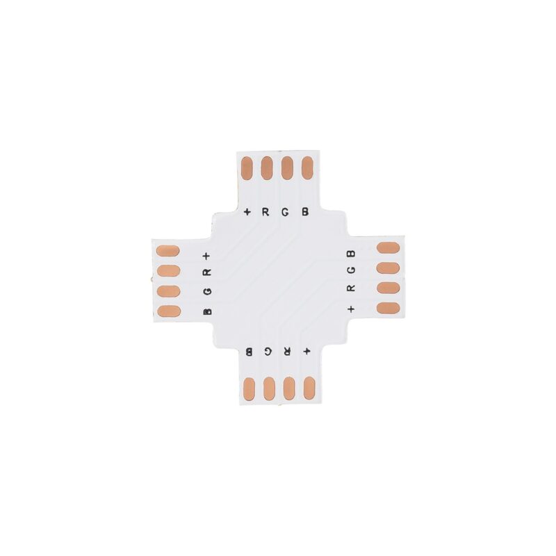 GLOBOSTAR® STRIPCON 70709 + Σύνδεσμος για Ταινία LED RGB 10mm σε 10mm IP20 – Λευκό – Μ3 x Π3 x Υ0.1cm