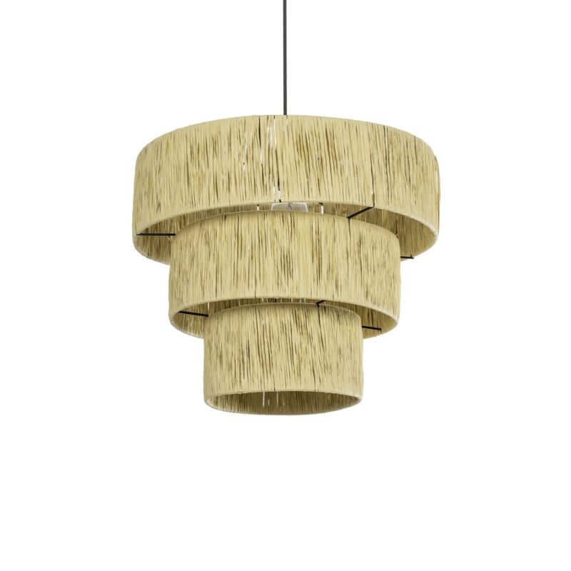 GLOBOSTAR® COROIN 205-0034 Boho Κρεμαστό Φωτιστικό Οροφής με Ντουί 1 x E27 AC 220-240V IP20 – Μπεζ – M40 x Π40 x Υ35cm