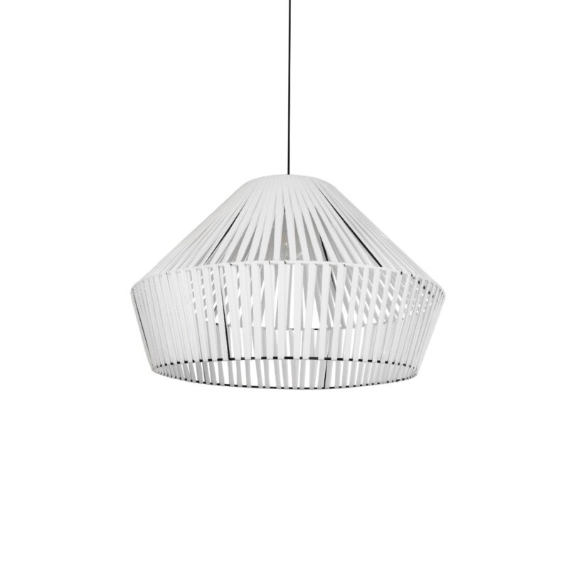 GLOBOSTAR® NUI 205-0064 Boho Κρεμαστό Φωτιστικό Οροφής με Ντουί 1 x E27 AC 220-240V IP20 – Λευκό – M60 x Π60 x Υ41cm