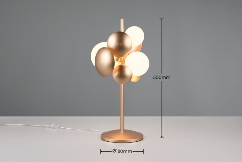 Trio Lighting Bubble 517400379 – Διακοσμητικό Επιτραπέζιο Φωτιστικό 3 x G9 Χρυσό