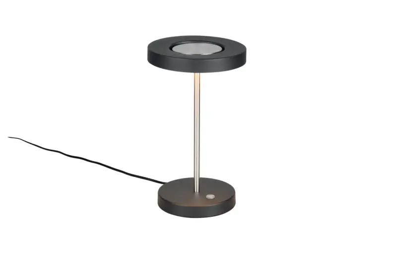 Trio Lighting – 534410107 GUANO Επιτραπέζιο Φωτιστικό LED 12W 1300lm Dimmable CCT Μαύρο & Νίκελ Ματ