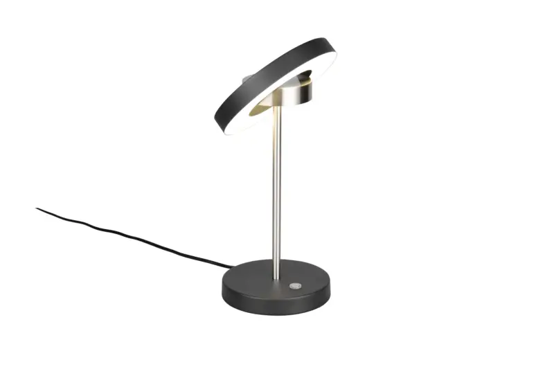 Trio Lighting – 534410107 GUANO Επιτραπέζιο Φωτιστικό LED 12W 1300lm Dimmable CCT Μαύρο & Νίκελ Ματ