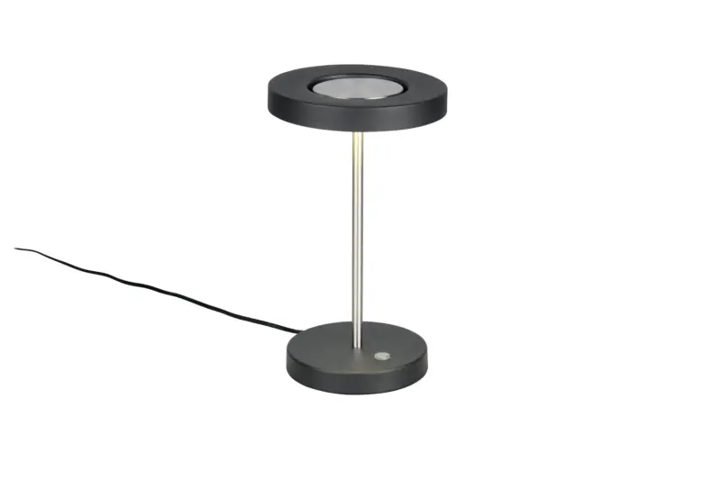 Trio Lighting – 534410107 GUANO Επιτραπέζιο Φωτιστικό LED 12W 1300lm Dimmable CCT Μαύρο & Νίκελ Ματ