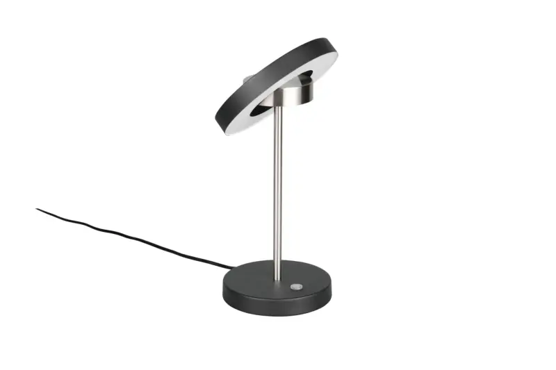 Trio Lighting – 534410107 GUANO Επιτραπέζιο Φωτιστικό LED 12W 1300lm Dimmable CCT Μαύρο & Νίκελ Ματ
