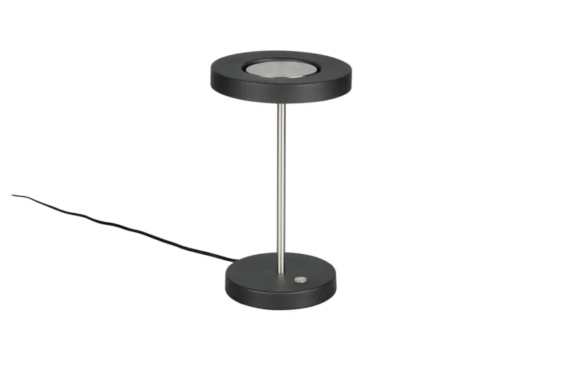 Trio Lighting – 534410107 GUANO Επιτραπέζιο Φωτιστικό LED 12W 1300lm Dimmable CCT Μαύρο & Νίκελ Ματ