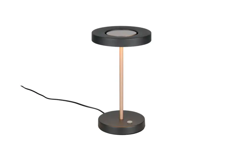Trio Lighting – 534410165 GUANO Επιτραπέζιο Φωτιστικό LED 12W 1300lm Dimmable CCT Μαύρο & Καφέ