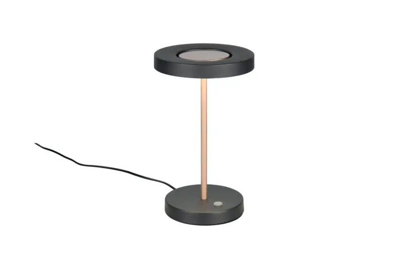 Trio Lighting – 534410165 GUANO Επιτραπέζιο Φωτιστικό LED 12W 1300lm Dimmable CCT Μαύρο & Καφέ