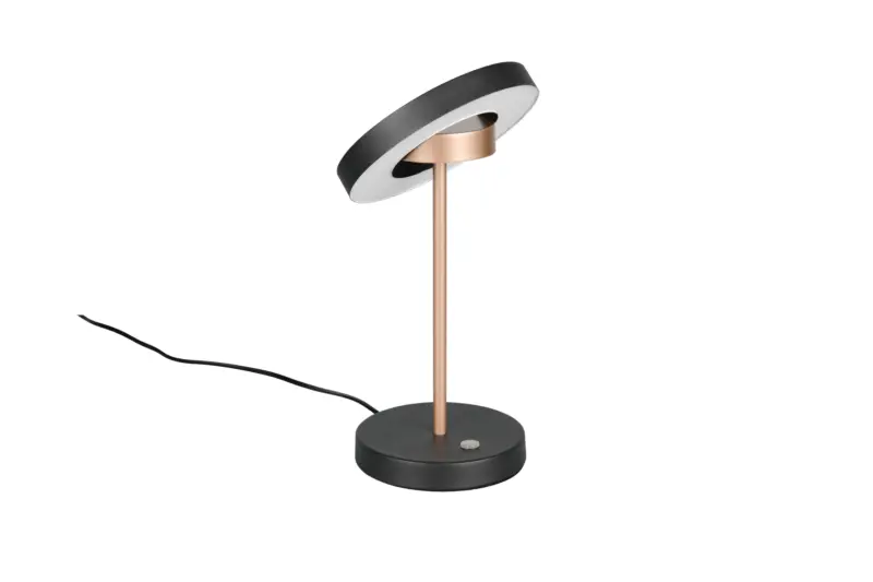 Trio Lighting – 534410165 GUANO Επιτραπέζιο Φωτιστικό LED 12W 1300lm Dimmable CCT Μαύρο & Καφέ