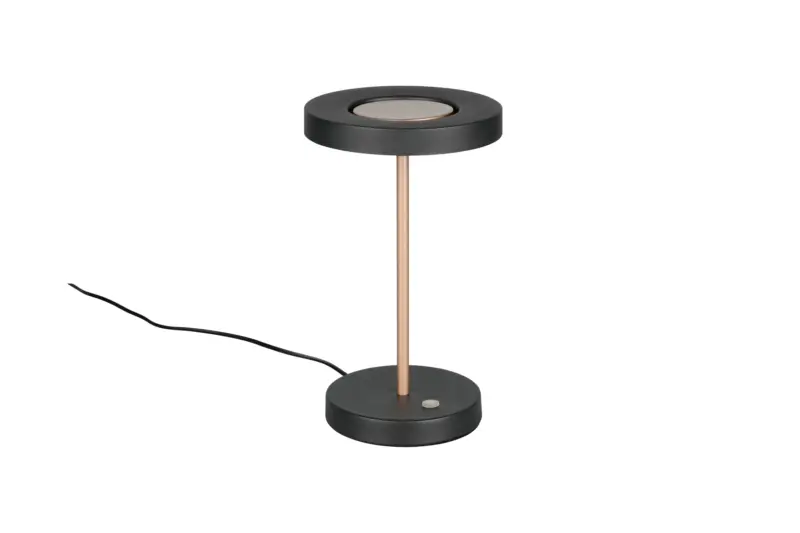 Trio Lighting – 534410165 GUANO Επιτραπέζιο Φωτιστικό LED 12W 1300lm Dimmable CCT Μαύρο & Καφέ