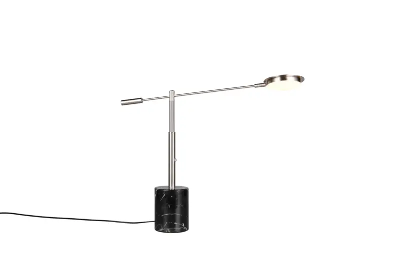 Trio Lighting Επιτραπέζιο Φωτιστικό LED FIORE 10W Dimmable 1200lm CCT Νίκελ Ματ & Μαύρο Μάρμαρο – 554610107