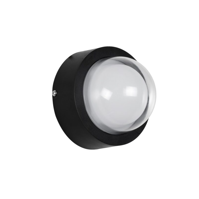kelvo® NEXA KLV-101-0247 Φωτιστικό Τοίχου / Απλίκα LED 6W 480lm 180° AC 220-240V Αδιάβροχο IP65 Ultra Θερμό Λευκό 1800K – Sanan SMD Chip & TÜV SÜD Driver – Μαύρο Ματ – Μ11 x Π8.5 x Υ11cm – 5 Χρόνια Εγγύηση