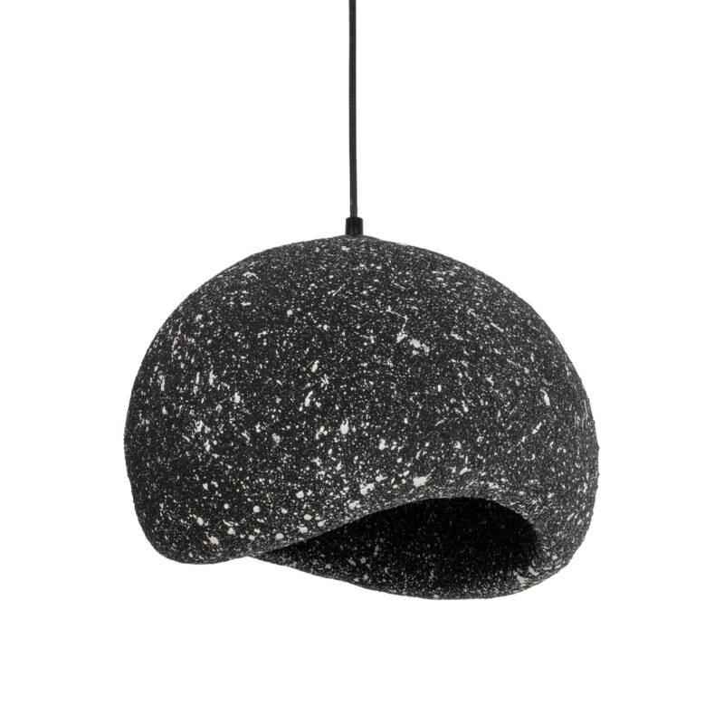 GLOBOSTAR® STONE 204-0194 Μοντέρνο Κρεμαστό Φωτιστικό Οροφής με Ντουί 1 x E27 AC 220-240V IP20 – Μαύρο – Μ35 x Π31 x Υ26cm