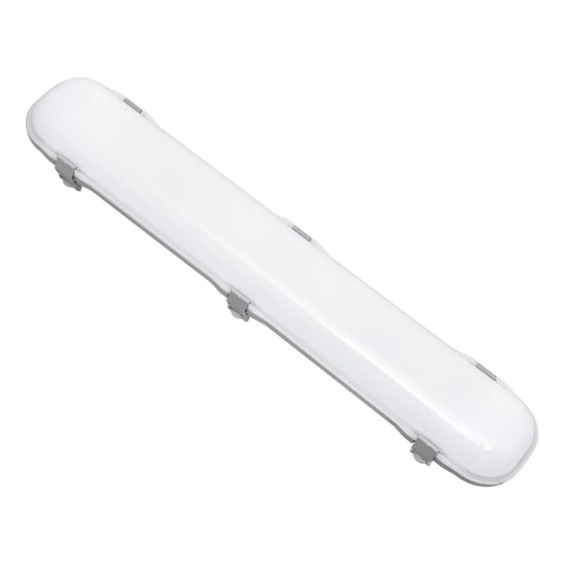 GLOBOSTAR® EMERGANO 60179 60cm Γραμμικό Βιομηχανικό Φωτιστικό Tri-Proof Τεχνολογίας Emergency με Ενσωματωμένη Μπαταρία Li-Ion 3.7V 2600mAH & Αυτονομία 3 Ώρες LED 24W 3120lm 120° AC 220-240V Αδιάβροχο IP65 Ψυχρό Λευκό 6000K – LUMILEDs SMD Chip & TÜV SÜD Driver – Γκρι με Γαλακτερό Κάλυμμα Πλαστικό PC – Μ60 x Π10.5 x Υ8cm – 5 Χρόνια Εγγύση