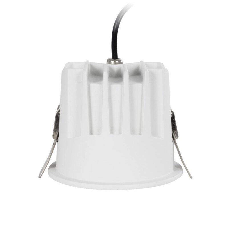 GLOBOSTAR® DUSTY 60340 Χωνευτό Downlight Σποτ LED 12W 1380lm 45° AC 220-240V Αδιάβροχο IP65 Φυσικό Λευκό 4500K – Bridgelux COB Chip & TÜV SÜD Driver – Λευκό & Μαύρο Ματ – Μ8.5 x Π8.5 x Υ7cm / Q7.2cm – 5 Χρόνια Εγγύηση