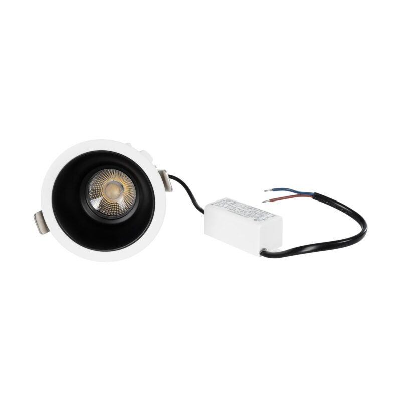 GLOBOSTAR® DUSTY 60340 Χωνευτό Downlight Σποτ LED 12W 1380lm 45° AC 220-240V Αδιάβροχο IP65 Φυσικό Λευκό 4500K – Bridgelux COB Chip & TÜV SÜD Driver – Λευκό & Μαύρο Ματ – Μ8.5 x Π8.5 x Υ7cm / Q7.2cm – 5 Χρόνια Εγγύηση