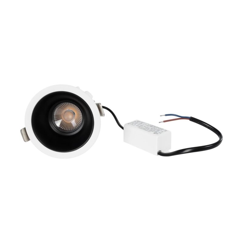 GLOBOSTAR® DUSTY 60341 Χωνευτό Downlight Σποτ LED 12W 1320lm 45° AC 220-240V Αδιάβροχο IP65 Θερμό Λευκό 2700K – Bridgelux COB Chip & TÜV SÜD Driver – Λευκό & Μαύρο Ματ – Μ8.5 x Π8.5 x Υ7cm m / Q7.2cm – 5 Χρόνια Εγγύηση