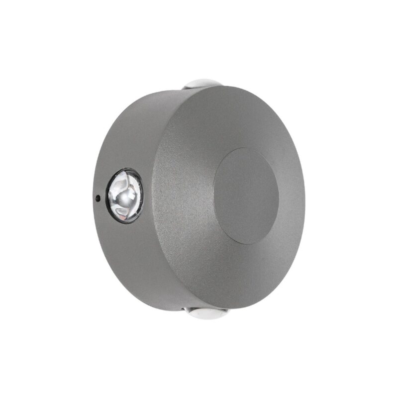 kelvo® ARKOS KLV-101-0108 Φωτιστικό Τοίχου / Απλίκα LED 8W 840lm 15° AC 220-240V Αδιάβροχο IP65 Θερμό Λευκό 2700K – CREE SMD Chip & TÜV SÜD Driver – Γκρι Ανθρακί Ματ – Μ13 x Π5.5 x Υ13cm – 5 Χρόνια Εγγύηση
