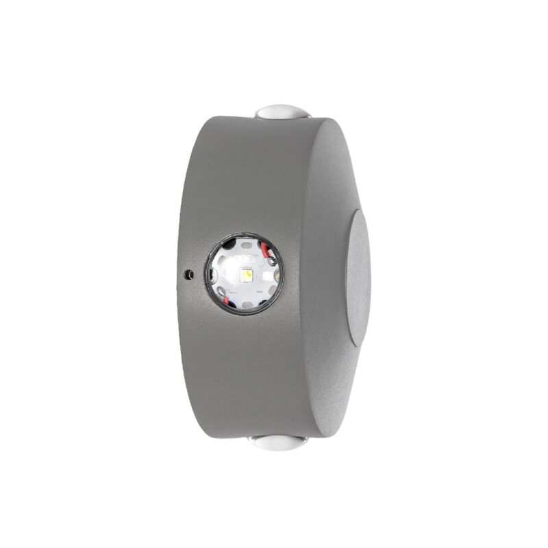 kelvo® ARKOS KLV-101-0108 Φωτιστικό Τοίχου / Απλίκα LED 8W 840lm 15° AC 220-240V Αδιάβροχο IP65 Θερμό Λευκό 2700K – CREE SMD Chip & TÜV SÜD Driver – Γκρι Ανθρακί Ματ – Μ13 x Π5.5 x Υ13cm – 5 Χρόνια Εγγύηση