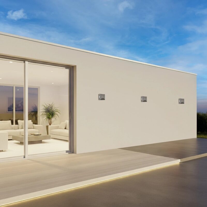 kelvo® ARKOS KLV-101-0111 Φωτιστικό Τοίχου / Απλίκα LED 8W 840lm 15° AC 220-240V Αδιάβροχο IP65 Θερμό Λευκό 2700K – CREE SMD Chip & TÜV SÜD Driver – Γκρι Ανθρακί Ματ – Μ14 x Π5.5 x Υ14cm – 5 Χρόνια Εγγύηση