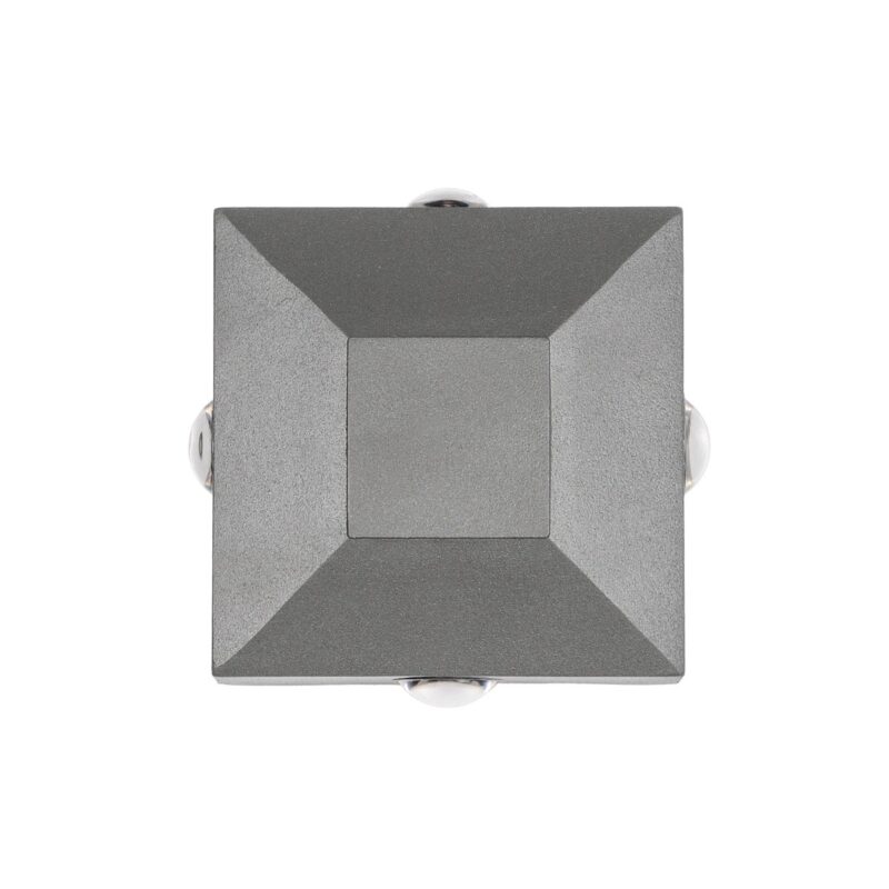 kelvo® ARKOS KLV-101-0111 Φωτιστικό Τοίχου / Απλίκα LED 8W 840lm 15° AC 220-240V Αδιάβροχο IP65 Θερμό Λευκό 2700K – CREE SMD Chip & TÜV SÜD Driver – Γκρι Ανθρακί Ματ – Μ14 x Π5.5 x Υ14cm – 5 Χρόνια Εγγύηση