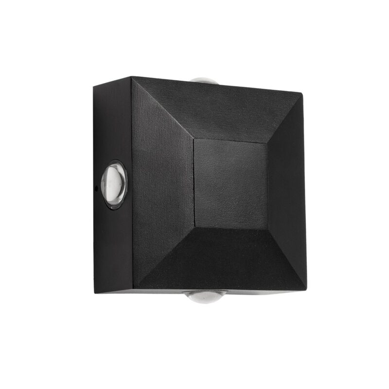 kelvo® ARKOS KLV-101-0110 Φωτιστικό Τοίχου / Απλίκα LED 8W 840lm 15° AC 220-240V Αδιάβροχο IP65 Θερμό Λευκό 2700K – CREE SMD Chip & TÜV SÜD Driver – Μαύρο Ματ – Μ14 x Π5.5 x Υ14cm – 5 Χρόνια Εγγύηση