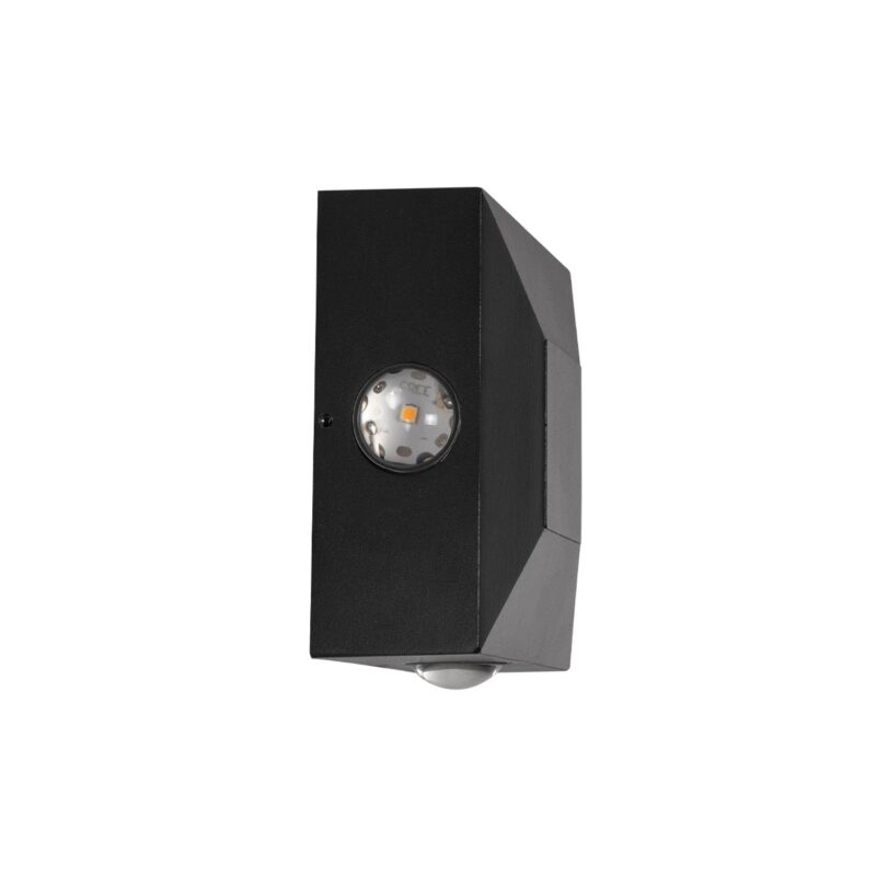 kelvo® ARKOS KLV-101-0110 Φωτιστικό Τοίχου / Απλίκα LED 8W 840lm 15° AC 220-240V Αδιάβροχο IP65 Θερμό Λευκό 2700K – CREE SMD Chip & TÜV SÜD Driver – Μαύρο Ματ – Μ14 x Π5.5 x Υ14cm – 5 Χρόνια Εγγύηση