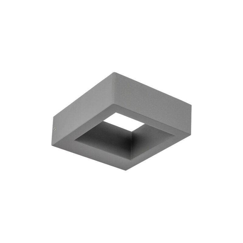 kelvo® AURA KLV-101-0117 Φωτιστικό Τοίχου / Απλίκα LED 7W 875lm 45° AC 220-240V Αδιάβροχο IP65 Θερμό Λευκό 2700K – Bridgelux COB Chip & TÜV SÜD Driver – Γκρι Ανθρακί Ματ – Μ13 x Π15 x Υ4.5cm – 5 Χρόνια Εγγύηση
