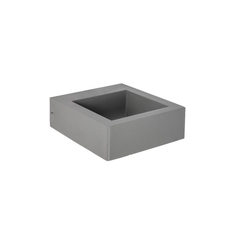 kelvo® AURA KLV-101-0117 Φωτιστικό Τοίχου / Απλίκα LED 7W 875lm 45° AC 220-240V Αδιάβροχο IP65 Θερμό Λευκό 2700K – Bridgelux COB Chip & TÜV SÜD Driver – Γκρι Ανθρακί Ματ – Μ13 x Π15 x Υ4.5cm – 5 Χρόνια Εγγύηση