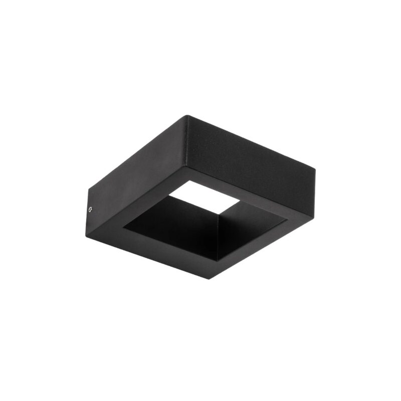 kelvo® AURA KLV-101-0116 Φωτιστικό Τοίχου / Απλίκα LED 7W 875lm 45° AC 220-240V Αδιάβροχο IP65 Θερμό Λευκό 2700K – Bridgelux COB Chip & TÜV SÜD Driver – Μαύρο Ματ – Μ13 x Π15 x Υ4.5cm – 5 Χρόνια Εγγύηση
