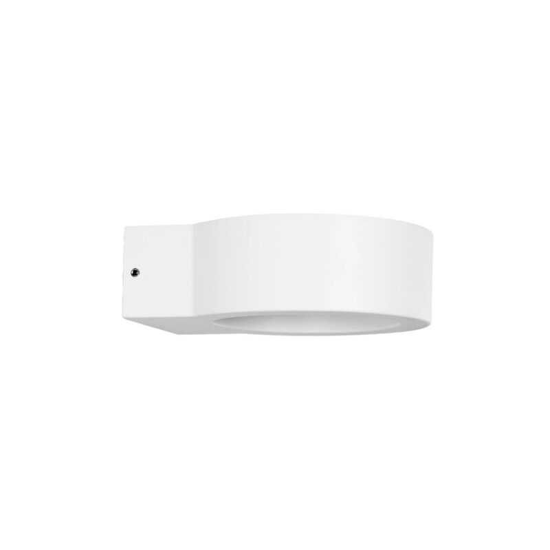 kelvo® AURA KLV-101-0115 Φωτιστικό Τοίχου / Απλίκα LED 7W 875lm 45° AC 220-240V Αδιάβροχο IP65 Θερμό Λευκό 2700K – Bridgelux COB Chip & TÜV SÜD Driver – Λευκό Ματ – Μ15 x Π13 x Υ4.5cm – 5 Χρόνια Εγγύηση