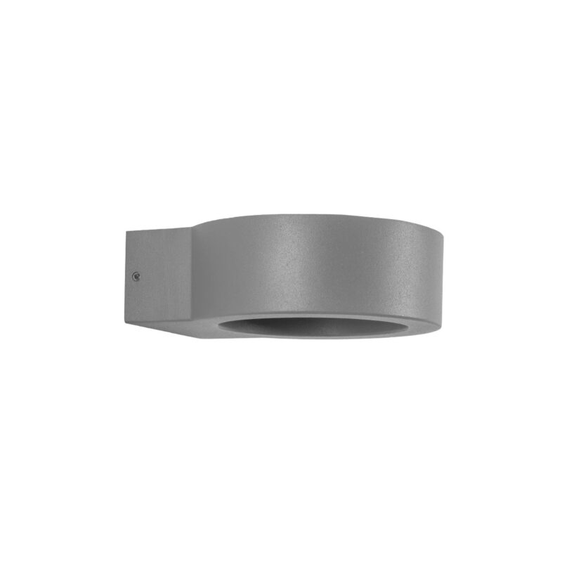 kelvo® AURA KLV-101-0114 Φωτιστικό Τοίχου / Απλίκα LED 7W 875lm 45° AC 220-240V Αδιάβροχο IP65 Θερμό Λευκό 2700K – Bridgelux COB Chip & TÜV SÜD Driver – Γκρι Ανθρακί Ματ – Μ15 x Π13 x Υ4.5cm – 5 Χρόνια Εγγύηση