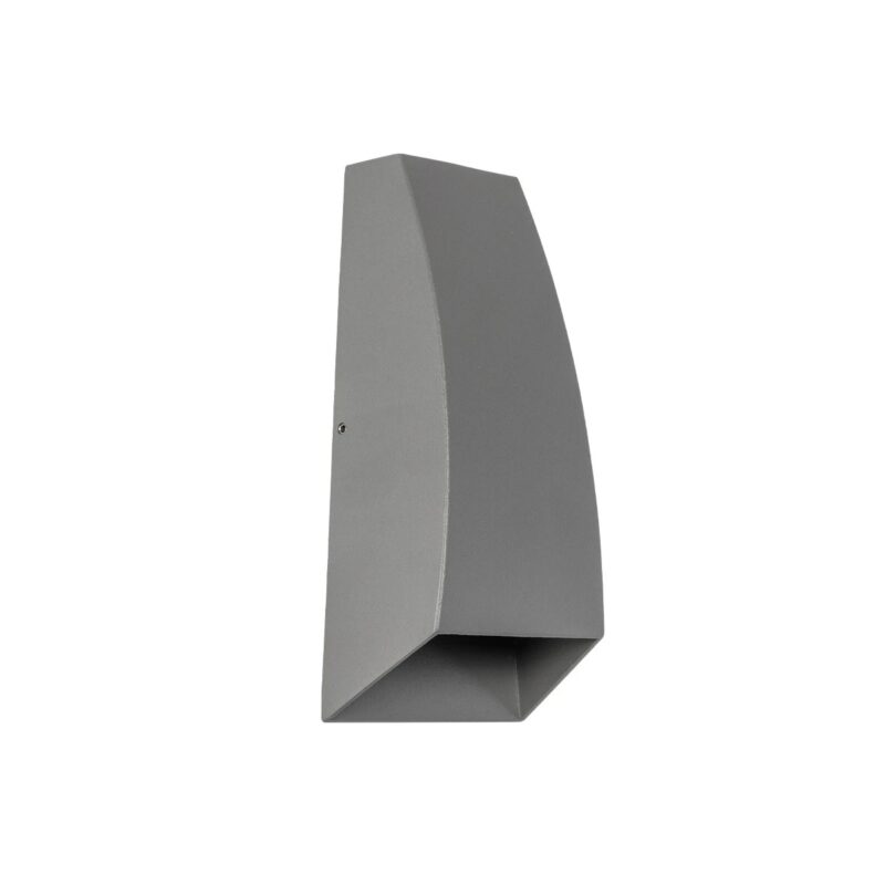 kelvo® FLUX KLV-101-0120 Φωτιστικό Τοίχου / Απλίκα LED 6W 750lm 30° AC 220-240V Αδιάβροχο IP65 Θερμό Λευκό 2700K – Bridgelux COB Chip & TÜV SÜD Driver – Γκρι Ανθρακί Ματ – Μ5 x Π8.5 x Υ17cm – 5 Χρόνια Εγγύηση