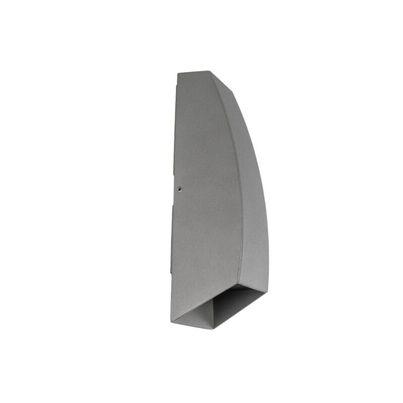 kelvo® FLUX KLV-101-0120 Φωτιστικό Τοίχου / Απλίκα LED 6W 750lm 30° AC 220-240V Αδιάβροχο IP65 Θερμό Λευκό 2700K – Bridgelux COB Chip & TÜV SÜD Driver – Γκρι Ανθρακί Ματ – Μ5 x Π8.5 x Υ17cm – 5 Χρόνια Εγγύηση