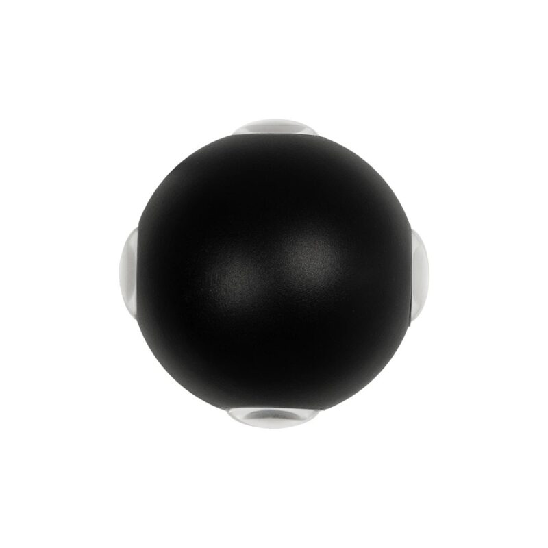 GLOBOSTAR® VEGA 60673 Μοντέρνο Φωτιστικό Τοίχου – Απλίκα LED 12W 1500lm 30° AC 220-240V Αδιάβροχο IP65 Θερμό Λευκό 2700K – Bridgelux COB Chip & TÜV SÜD Driver – Μαύρο Ματ – Μ10 x Π7.5 x Υ10cm – 5 Χρόνια Εγγύηση