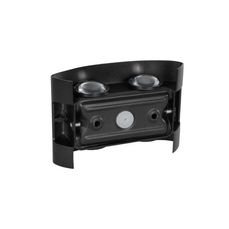 GLOBOSTAR® SIXOAD 60677 Μοντέρνο Φωτιστικό Τοίχου – Απλίκα LED 8W 1000lm 30° AC 220-240V Αδιάβροχο IP65 Θερμό Λευκό 2700K – CREE XPE Chip & TÜV SÜD Driver – Μαύρο Ματ – Μ12 x Π4 x Υ8cm – 5 Χρόνια Εγγύηση