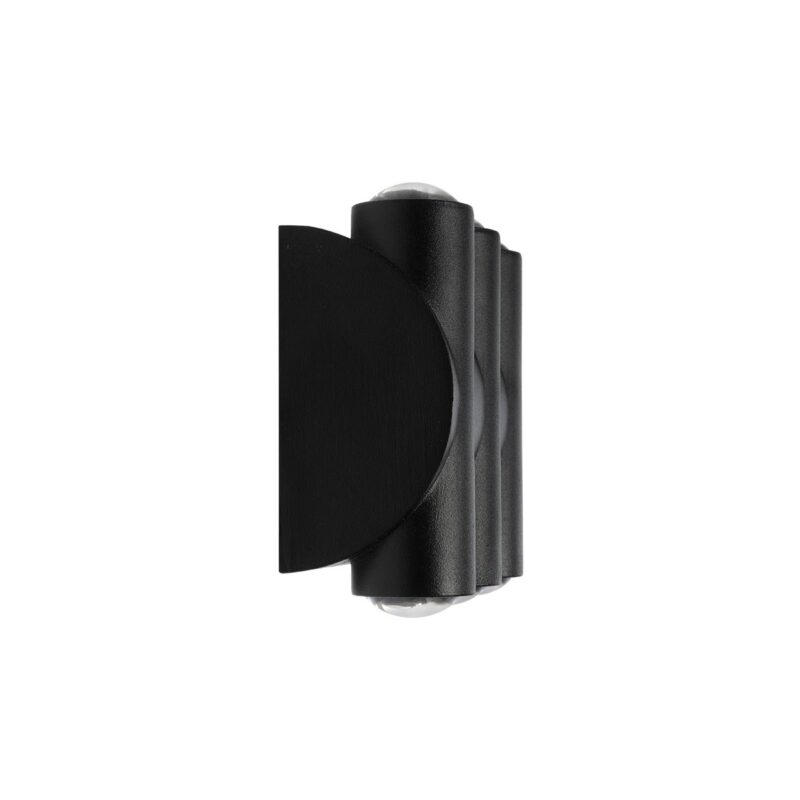 GLOBOSTAR® ARC 60680 Μοντέρνο Φωτιστικό Τοίχου – Απλίκα LED 12W 1500lm 30° AC 220-240V Αδιάβροχο IP65 Θερμό Λευκό 2700K – CREE XPE Chip & TÜV SÜD Driver – Μαύρο Ματ – Μ14 x Π4.8 x Υ11.5cm – 5 Χρόνια Εγγύηση