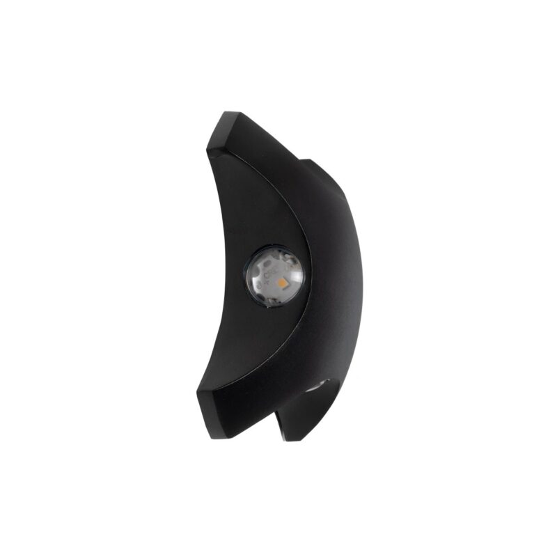 GLOBOSTAR® SPARK 60683 Μοντέρνο Φωτιστικό Τοίχου – Απλίκα LED 8W 1000lm 30° AC 220-240V Αδιάβροχο IP65 Θερμό Λευκό 2700K – CREE XPE Chip & TÜV SÜD Driver – Μαύρο Ματ – Μ14.5 x Π5 x Υ14.5cm – 5 Χρόνια Εγγύηση